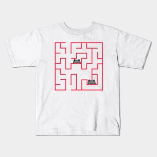 Cat Maze Kids T-Shirt